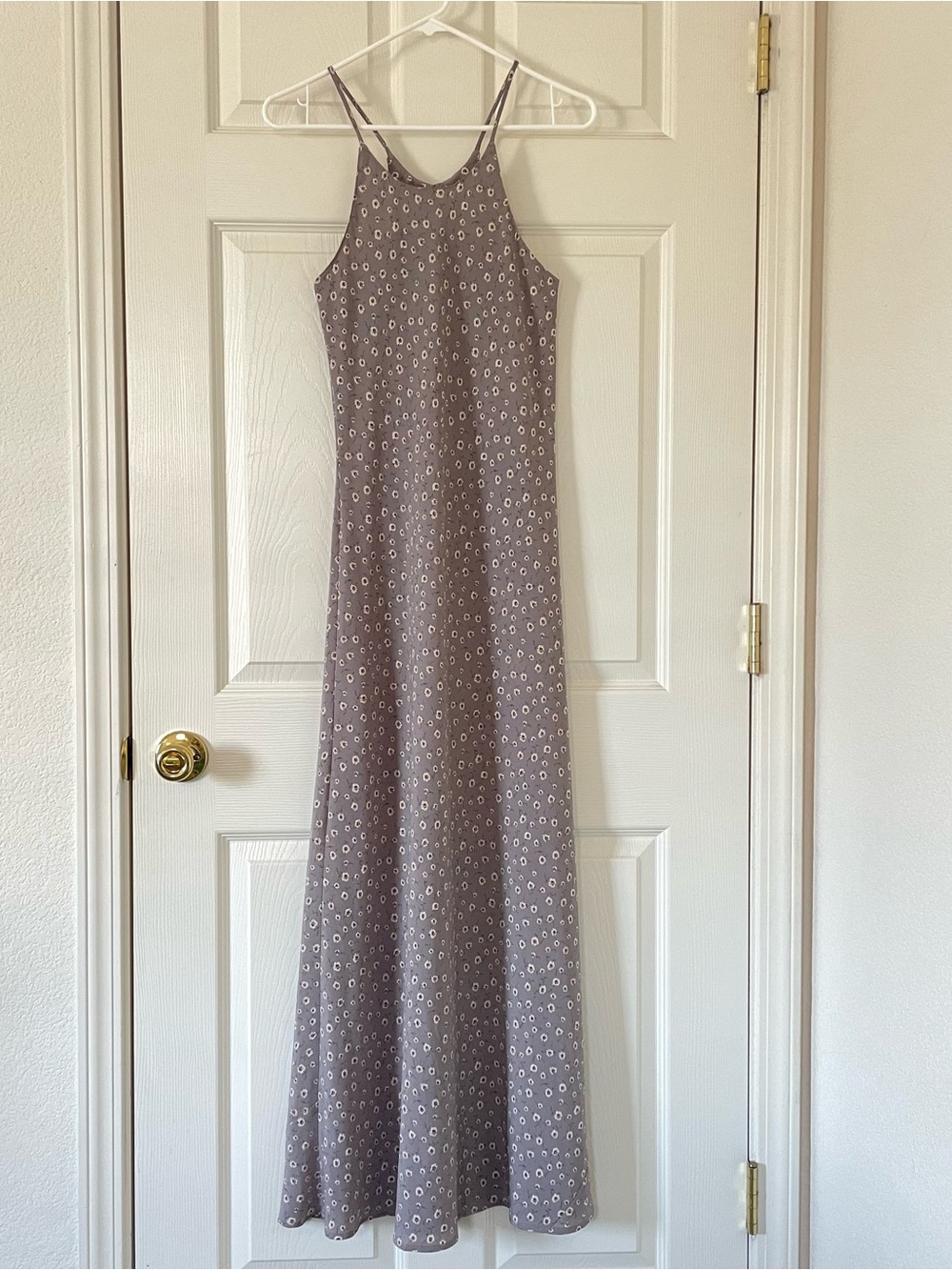 Floral High-Neck Sheath Maxi Dress | Vintage 90s
